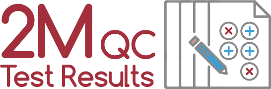 Graphic depicting 2M QC Test Results.