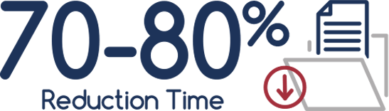 Graphic depicting 70-80% Reduction Time