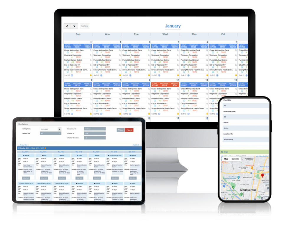 HemaCollect interface