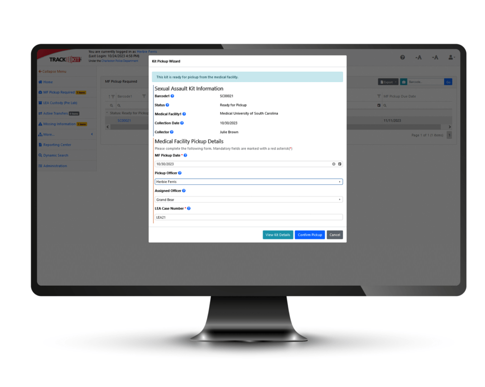 Track-Kit: Sexual Assault Kit Tracking