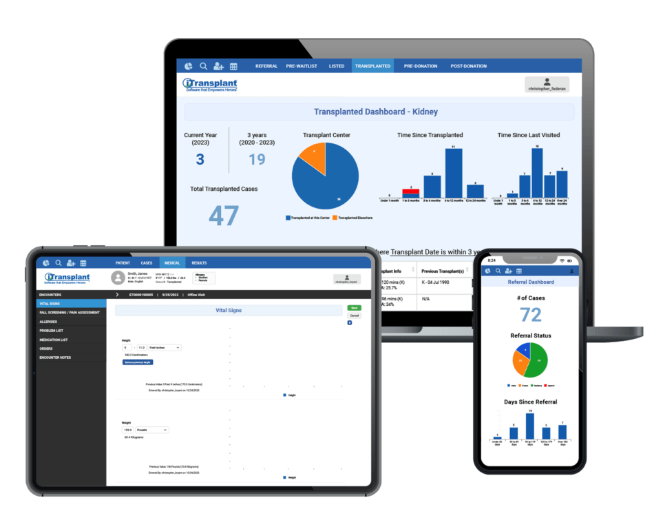 Photo of patient management interface